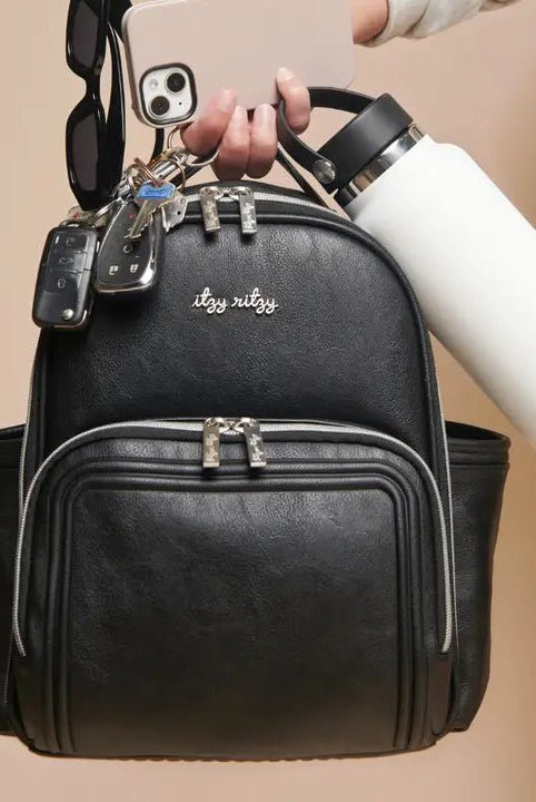 Itzy Ritzy Mini Plus Diaper Bag - Noir/Black - diaper bag - Jimberly's Boutique - Olive Branch - Mississippi