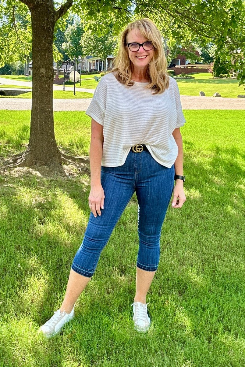 Judy Blue High Waist Pull On Capri Jeans - Inseam 22" - Judy Blue Jeans - Jimberly's Boutique - Olive Branch - Mississippi