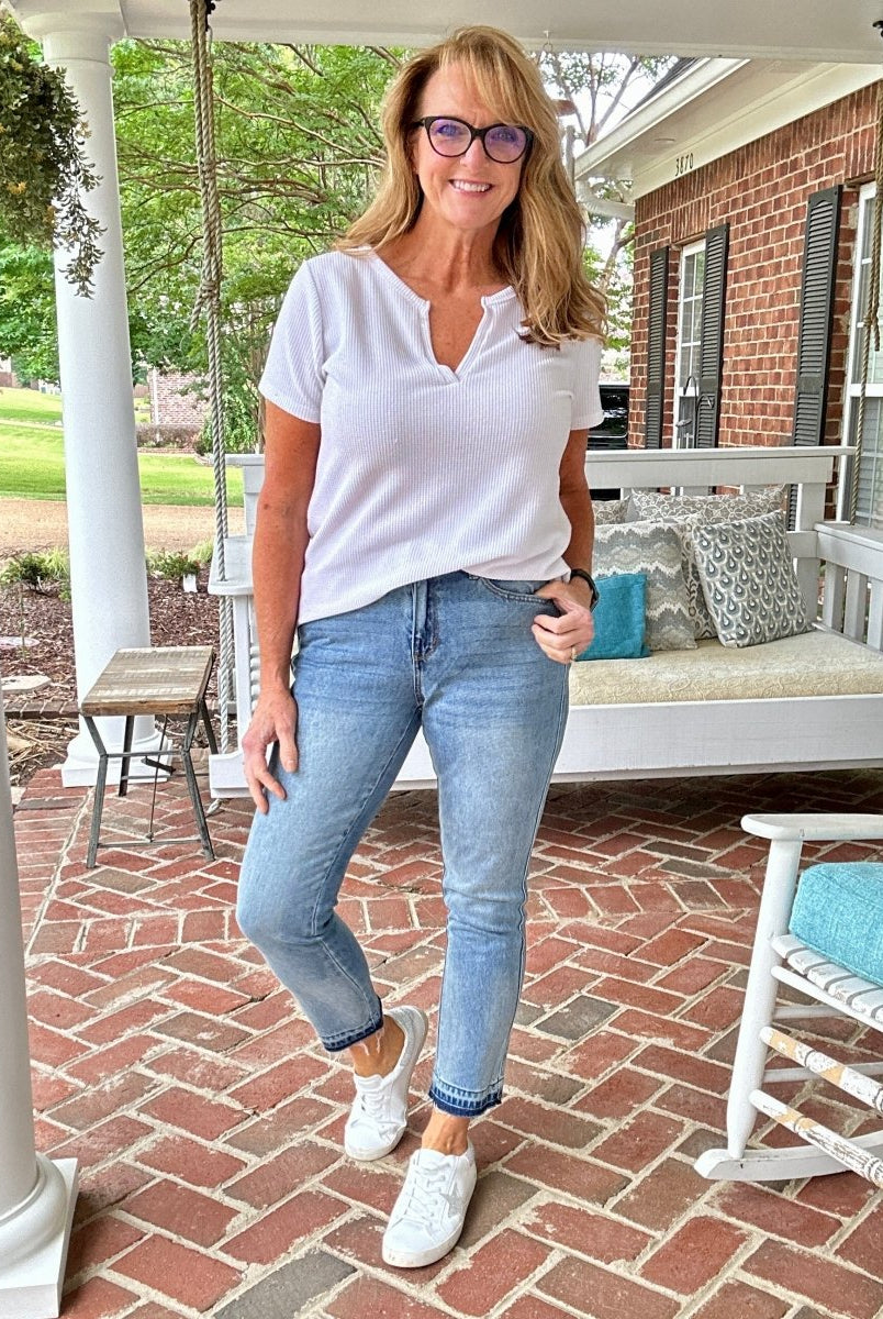 Judy Blue | Mid Rise | Rigid Magic | Boyfriend Denim - Judy Blue Jeans - Jimberly's Boutique - Olive Branch - Mississippi