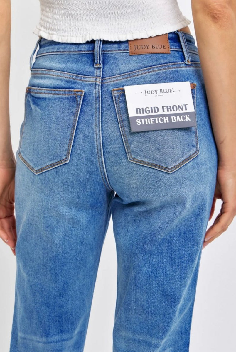 Judy Blue | Mid Rise | Rigid Magic | Boyfriend Denim - Judy Blue Jeans - Jimberly's Boutique - Olive Branch - Mississippi