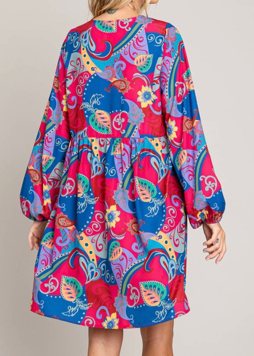 Keep Dreaming V Neck Dress | Cotton Bleu - dress - Jimberly's Boutique - Olive Branch - Mississippi