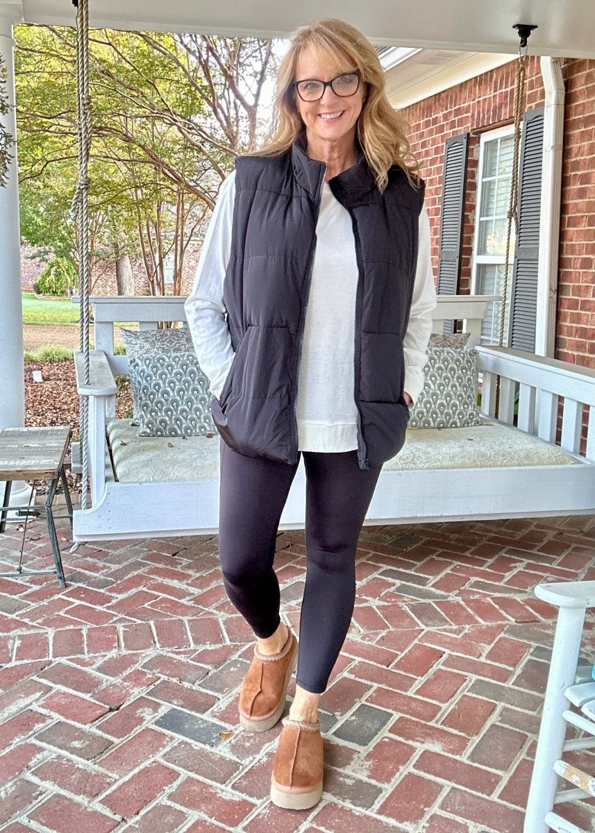 Ladies Black Puffer Vest (S - 3X) - Puffer vest - Jimberly's Boutique - Olive Branch - Mississippi
