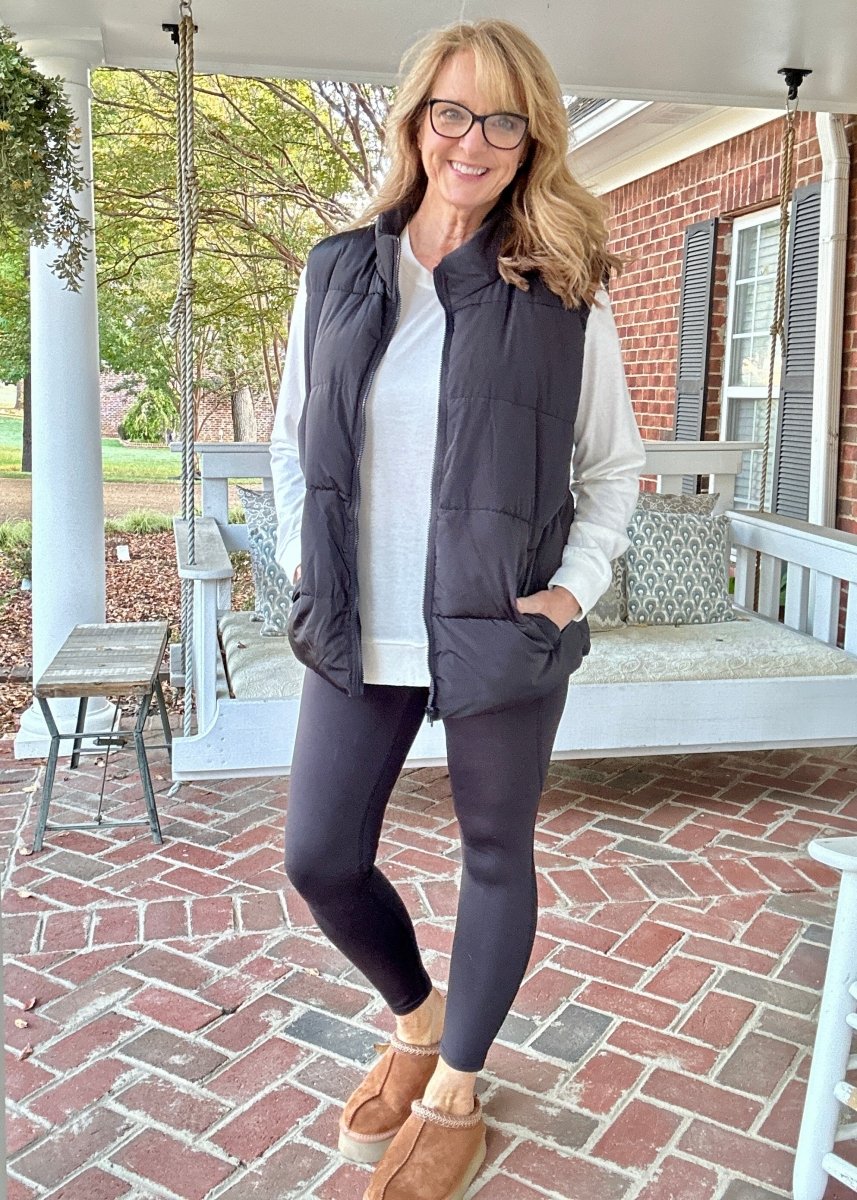 Ladies Black Puffer Vest (S - 3X) - Puffer vest - Jimberly's Boutique - Olive Branch - Mississippi