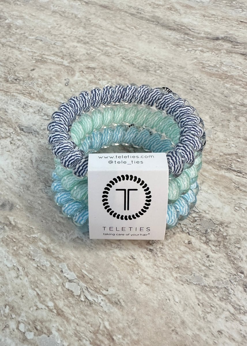 Large Teleties Hair Ties - Totally Turquoise - Teleties Hair Ties - Jimberly's Boutique - Olive Branch - Mississippi