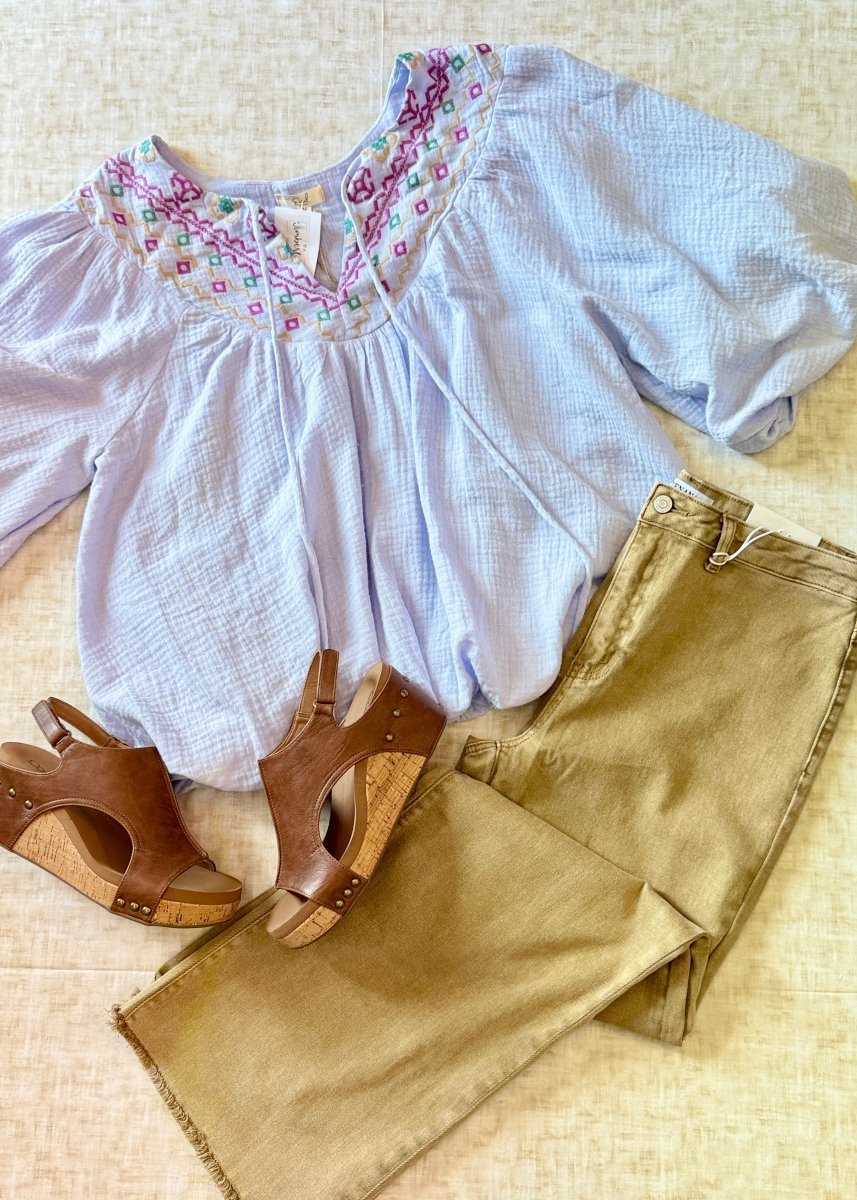 Lavender Bubble Smocked Top | Easel - easel top - Jimberly's Boutique - Olive Branch - Mississippi
