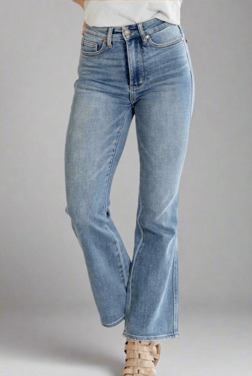 Leigh | Med Wash Short Bootcut | Judy Blue Jeans - jeans - Jimberly's Boutique - Olive Branch - Mississippi