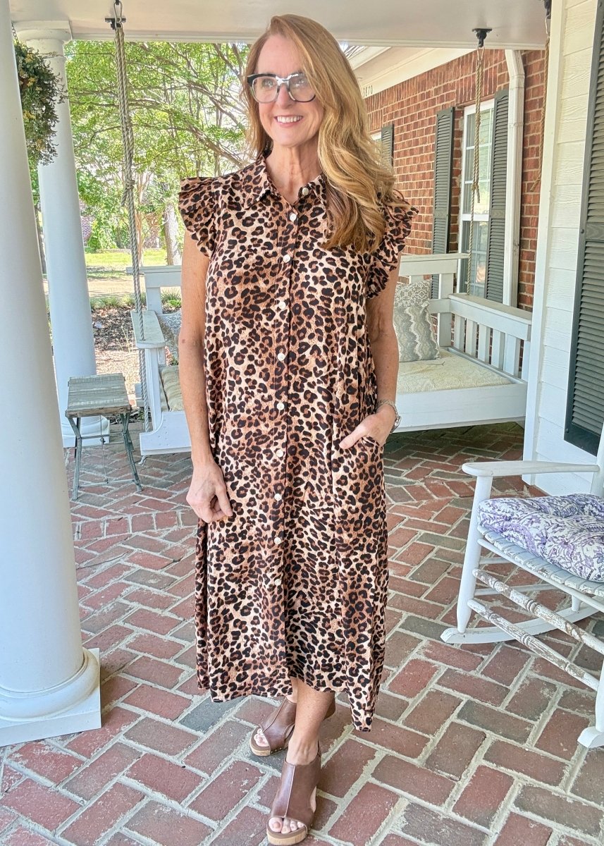 Leopard Midi Dress | Jodifl - Jimberly's Boutique - Olive Branch - Mississippi