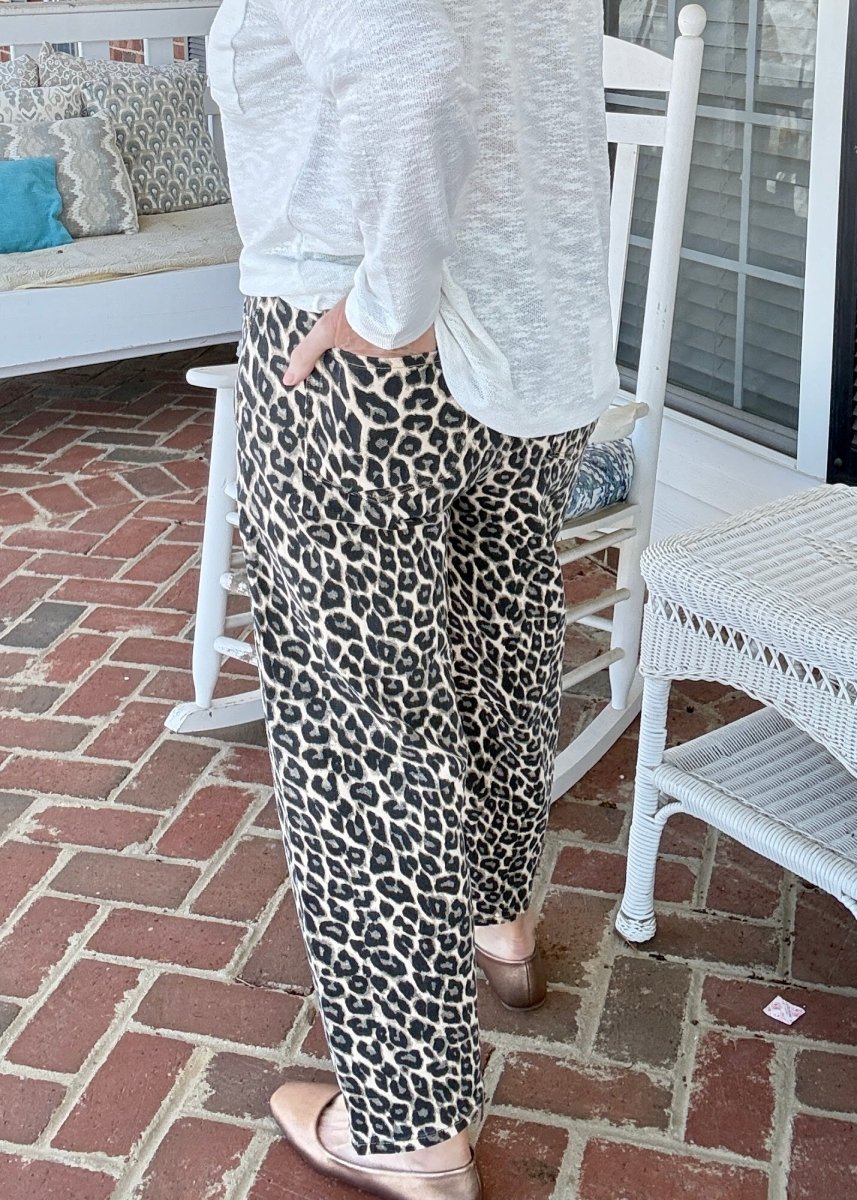 Leopard Print Barrel Jeans | Vervet - Barrel Jeans/Pants - Jimberly's Boutique - Olive Branch - Mississippi