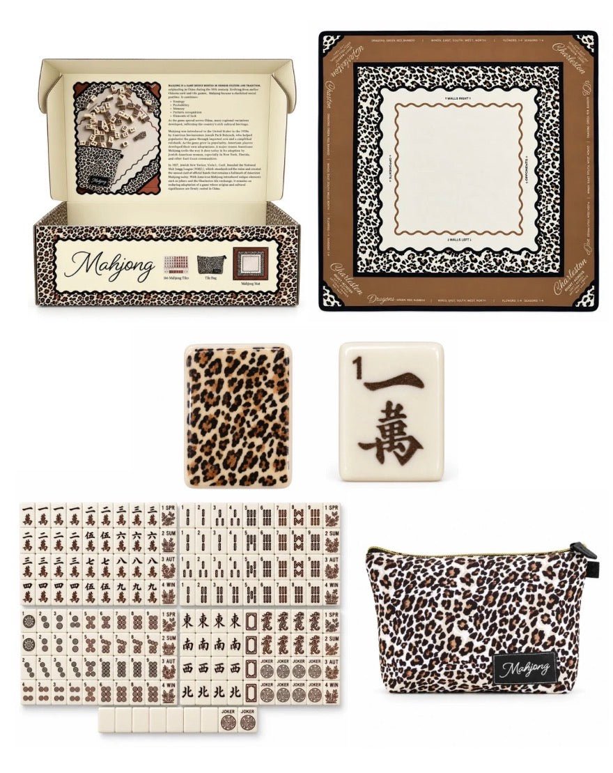 Leopard Print Mahjong Set - Mahjong set -Jimberly's Boutique-Olive Branch-Mississippi