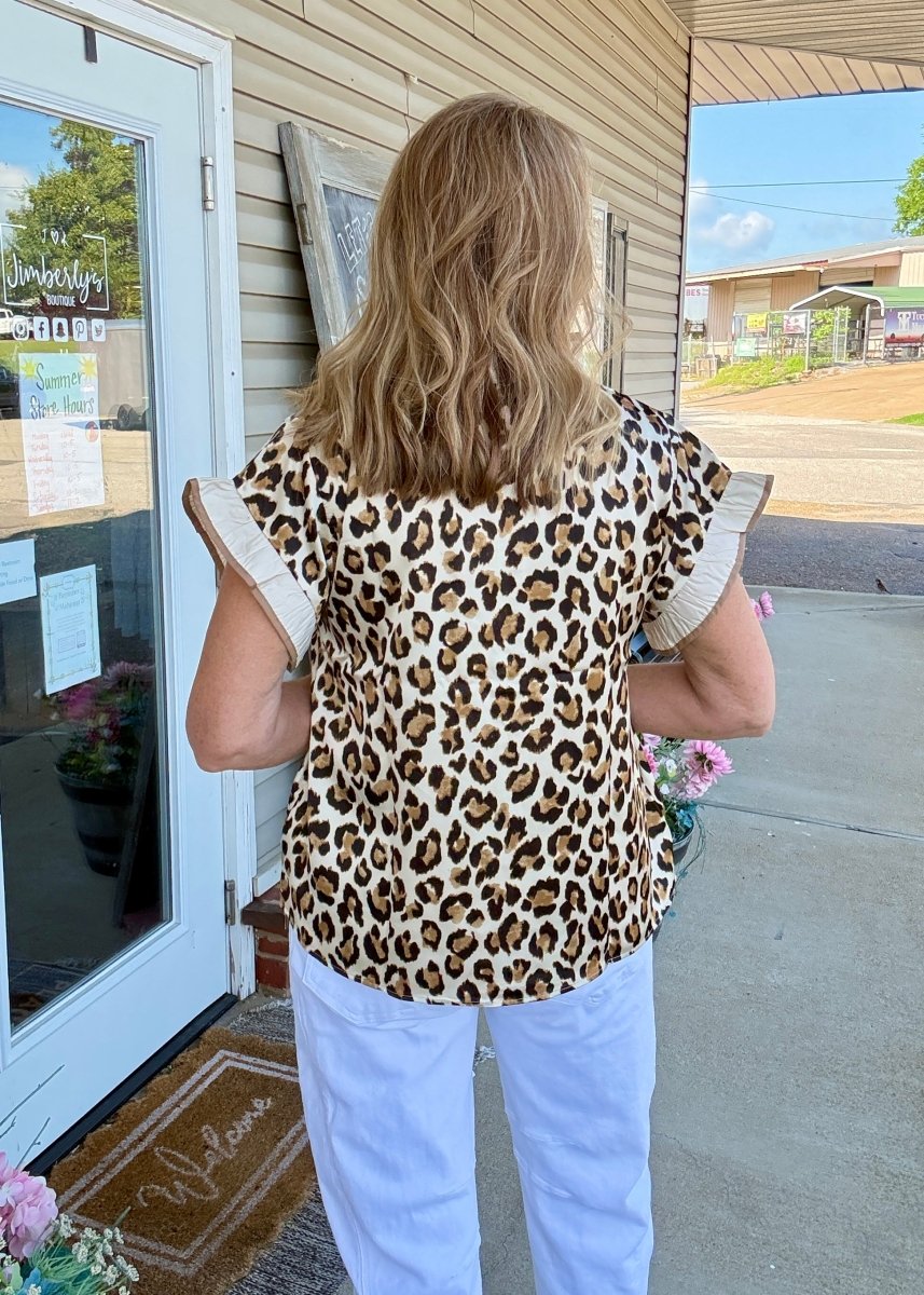 Leopard Ruffle Top | Jodifl - Jodifl Top -Jimberly's Boutique-Olive Branch-Mississippi