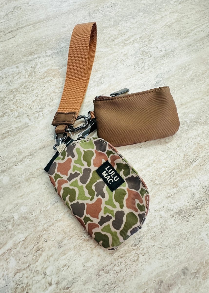 Lulu Mac Double Pouch Wristlets - Dark Camo/Brown - LULU MAC Wristlet - Jimberly's Boutique - Olive Branch - Mississippi