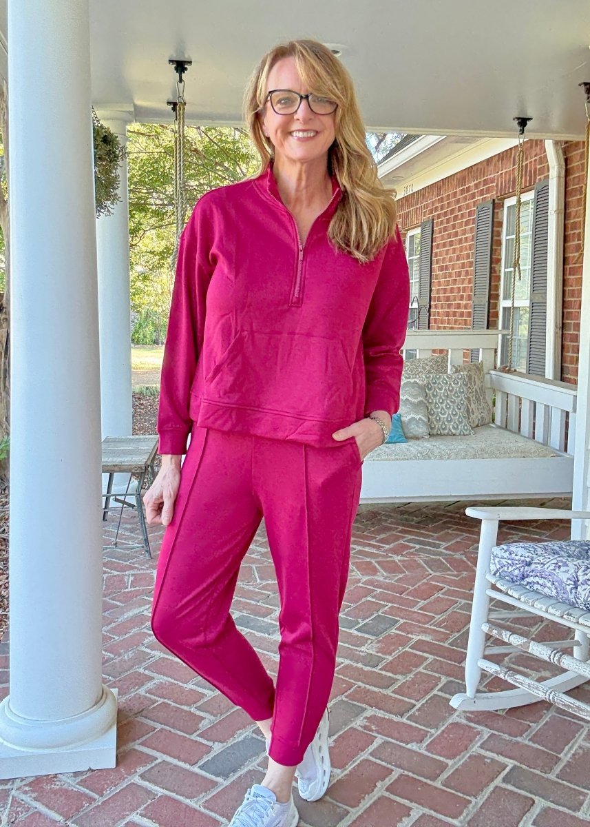 Luna Jogger Set - Cabernet - jogger set - Jimberly's Boutique - Olive Branch - Mississippi