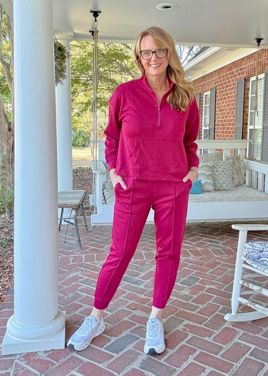 Luna Jogger Set - Cabernet - jogger set - Jimberly's Boutique - Olive Branch - Mississippi