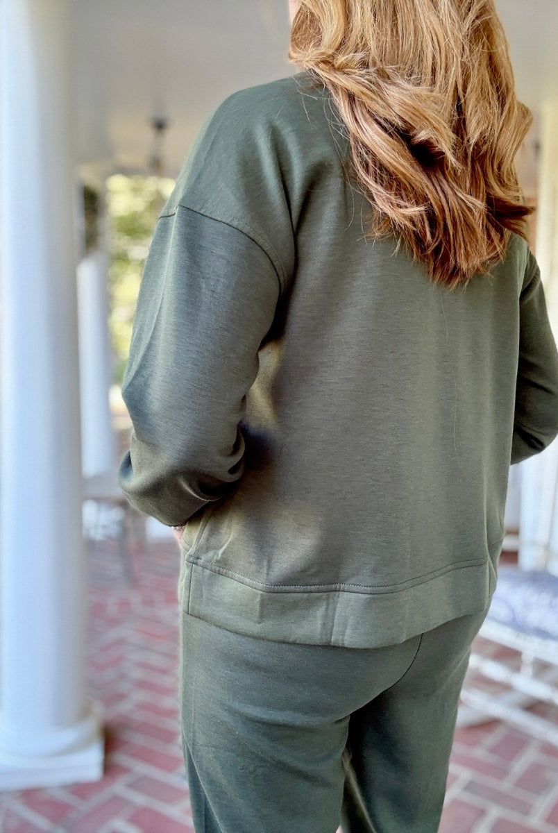 Luna Jogger Set - Dk Olive - jogger set - Jimberly's Boutique - Olive Branch - Mississippi