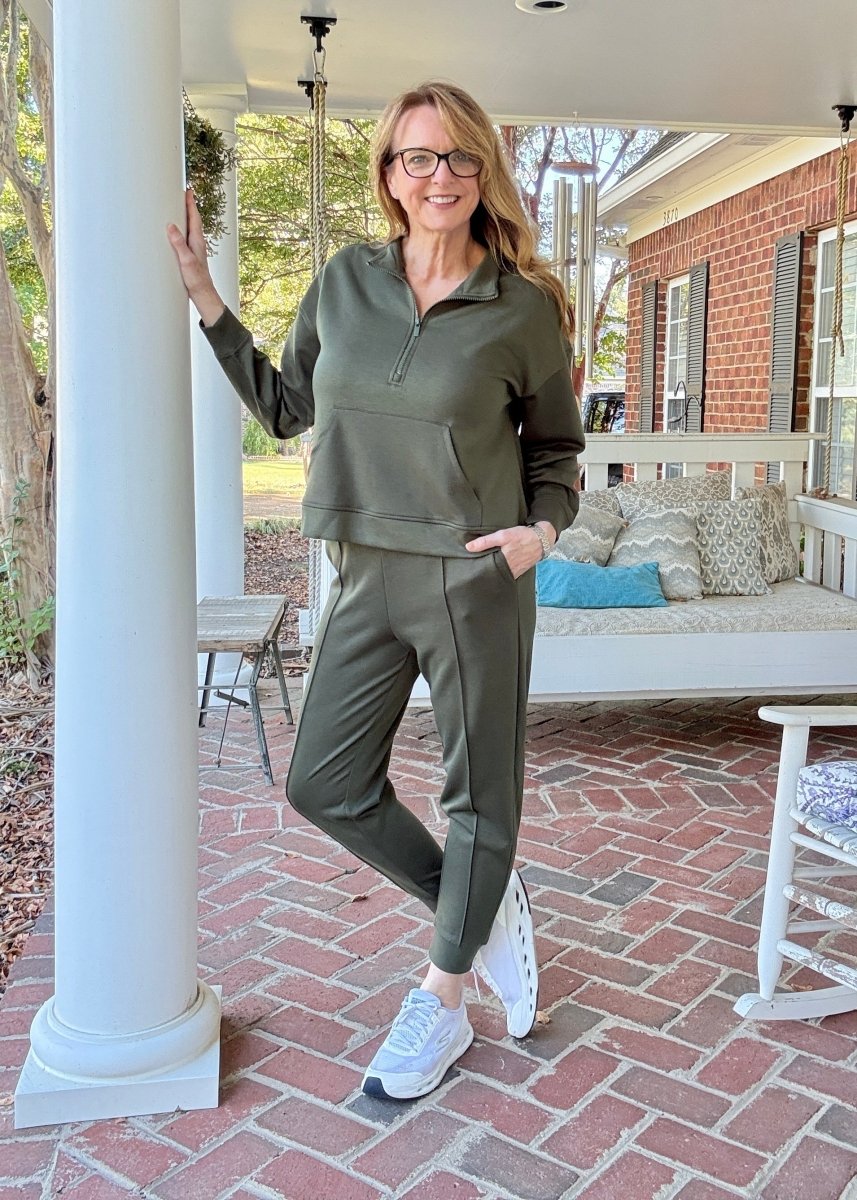 Luna Jogger Set - Dk Olive - jogger set - Jimberly's Boutique - Olive Branch - Mississippi