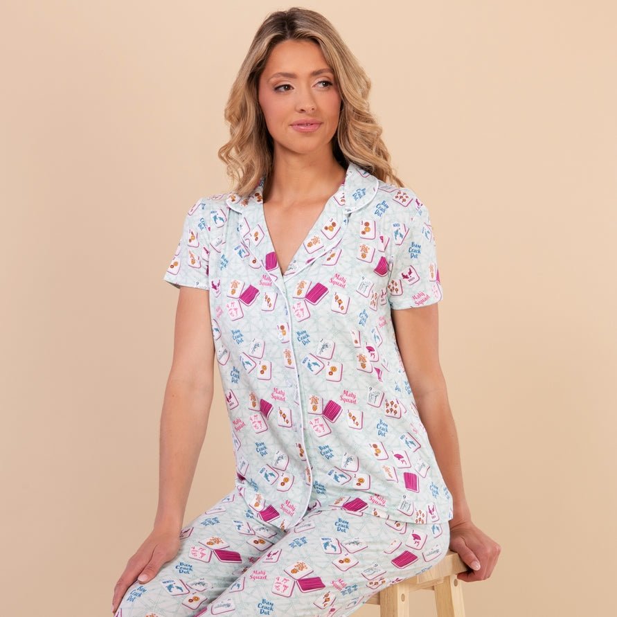 Mahj Squad Pajama Pants Set - pajamas -Jimberly's Boutique-Olive Branch-Mississippi