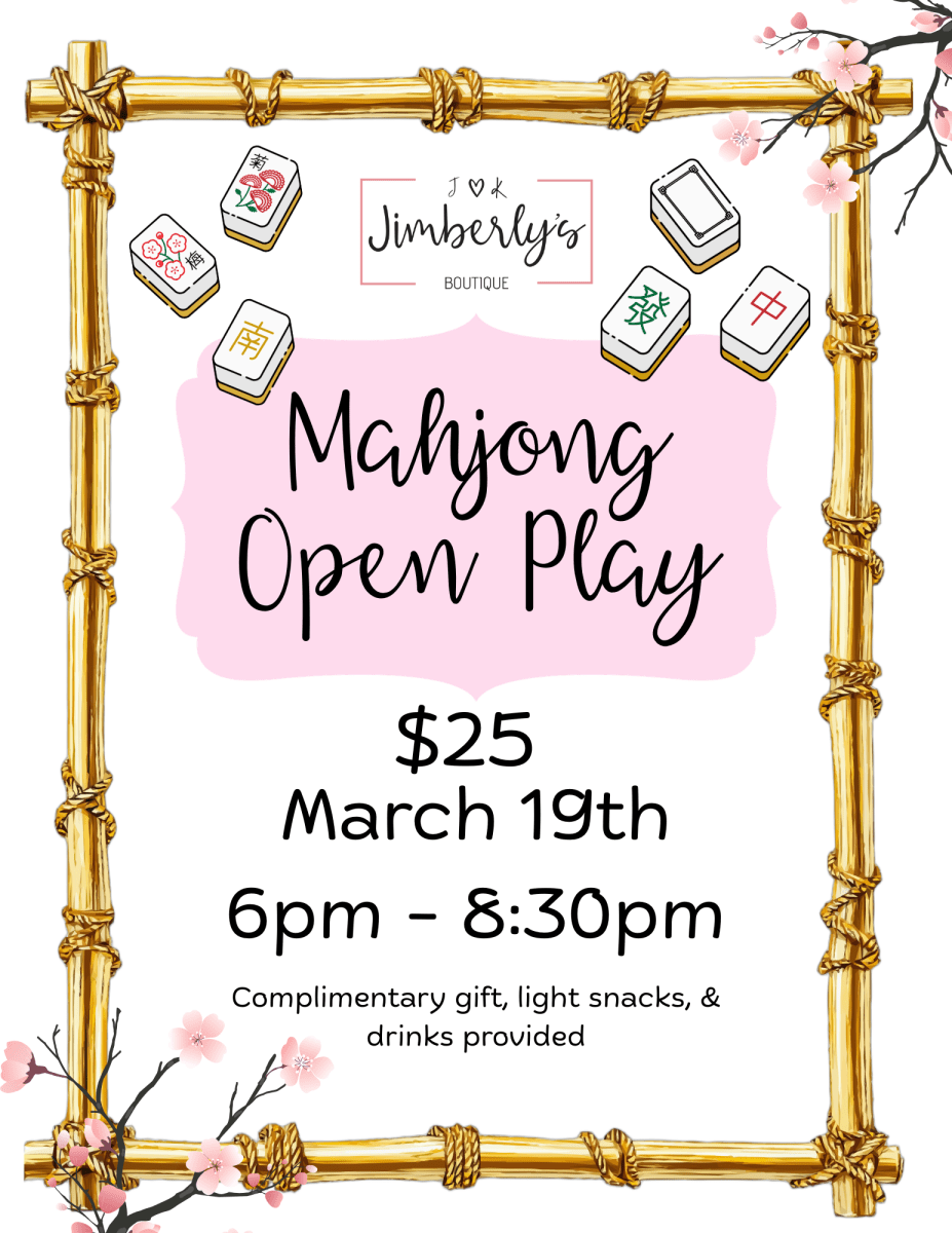 Mahjong Open Play - Mahjong Class - Jimberly's Boutique - Olive Branch - Mississippi