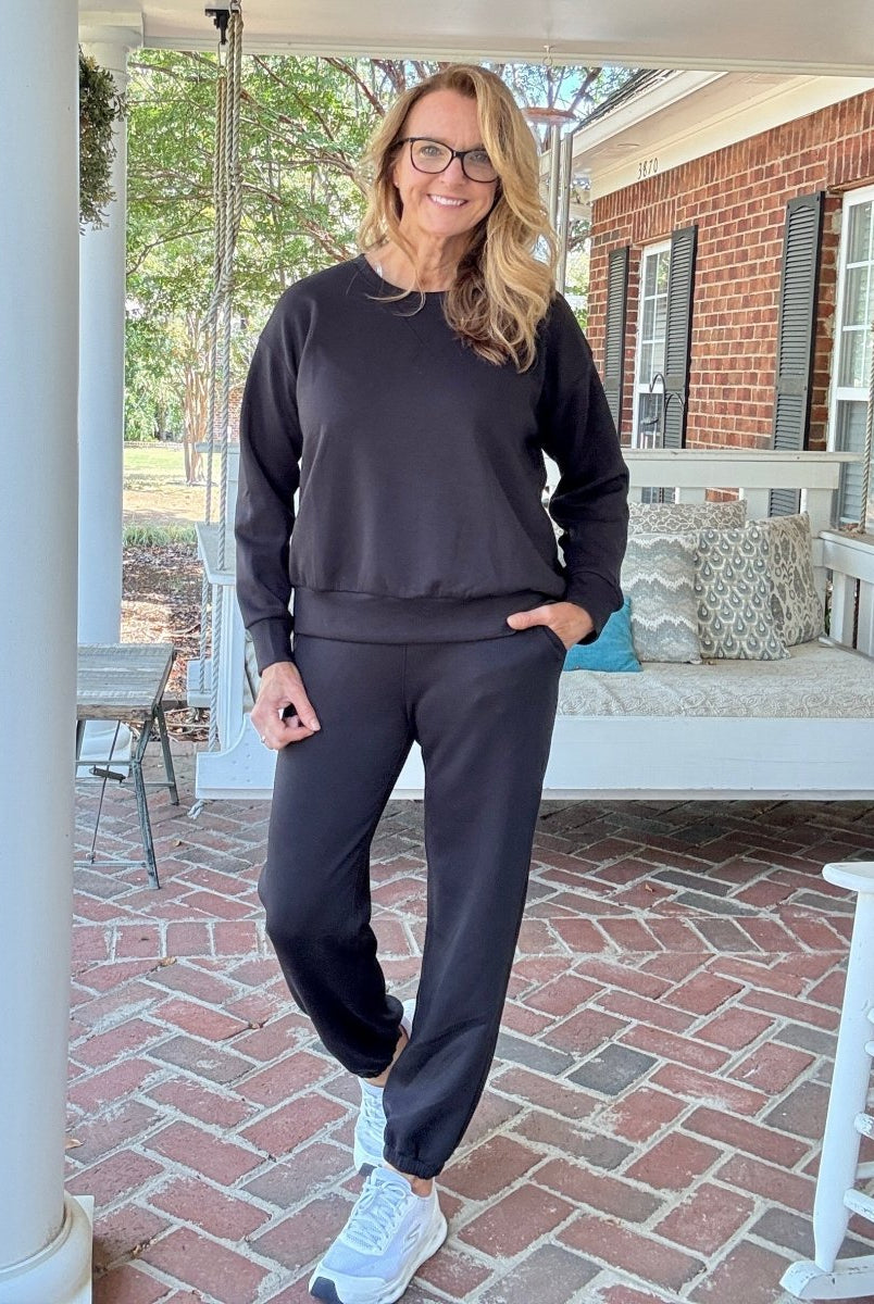 Malibu Set - Black | Dear Scarlett - jogger set - Jimberly's Boutique - Olive Branch - Mississippi