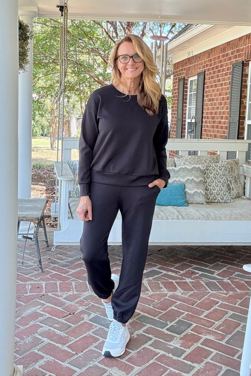 Malibu Set - Black | Dear Scarlett - jogger set - Jimberly's Boutique - Olive Branch - Mississippi