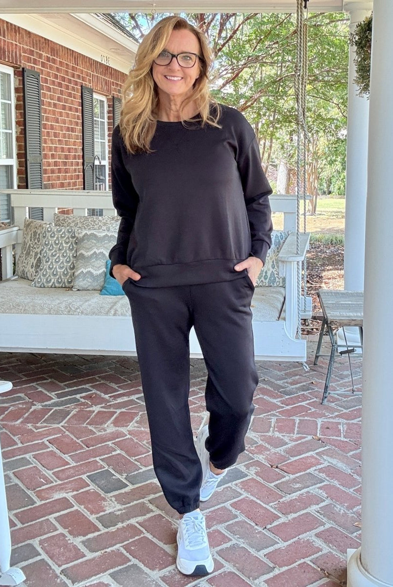 Malibu Set - Black | Dear Scarlett - jogger set - Jimberly's Boutique - Olive Branch - Mississippi