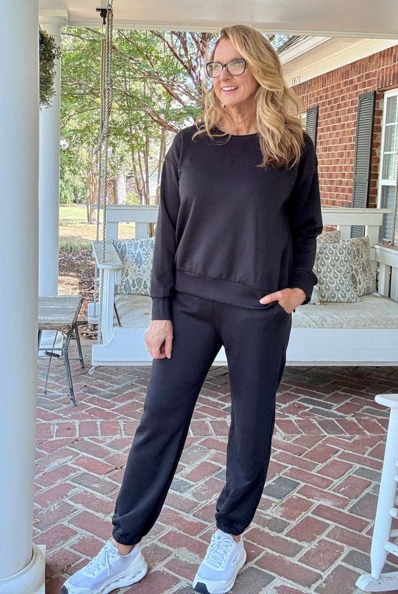 Malibu Set - Black | Dear Scarlett - jogger set - Jimberly's Boutique - Olive Branch - Mississippi
