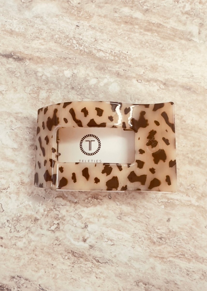 Medium Rectangle Flat Hair Clip - Blonde Tortoise - Flat Hair Clip - Jimberly's Boutique - Olive Branch - Mississippi