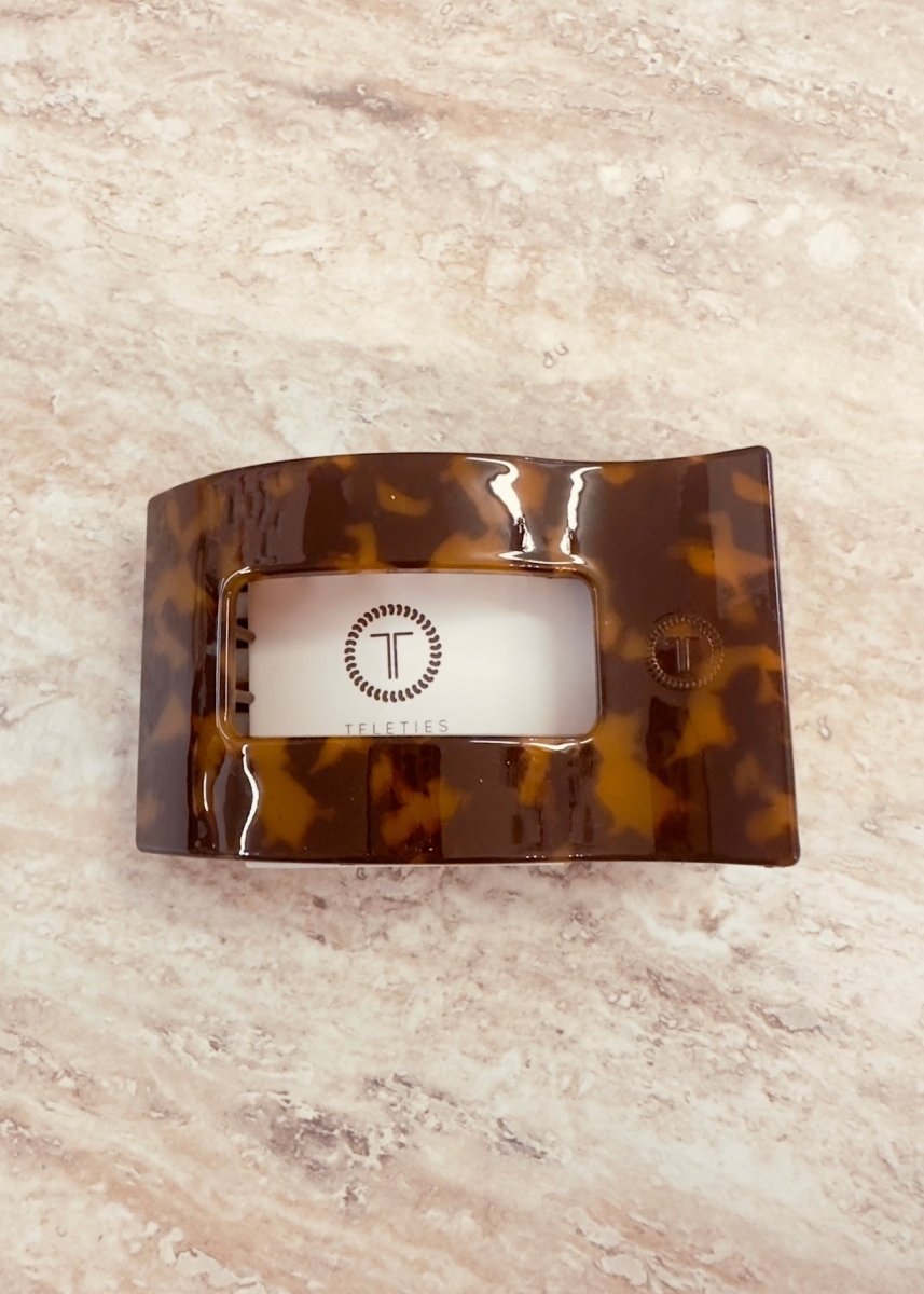Medium Rectangle Flat Hair Clip - Tortoise - Flat Hair Clip - Jimberly's Boutique - Olive Branch - Mississippi