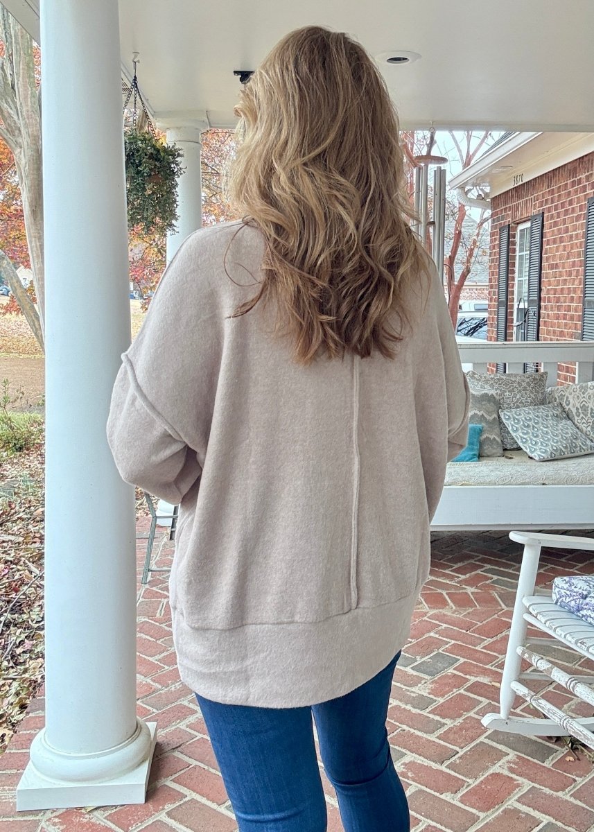 Melange Oversized Sweater - Ash Mocha - sweater - Jimberly's Boutique - Olive Branch - Mississippi