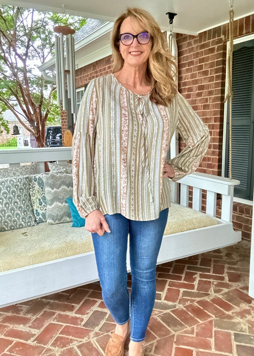Memorable Moment Long Sleeve Top - Sage - Shirts & Tops - Jimberly's Boutique - Olive Branch - Mississippi