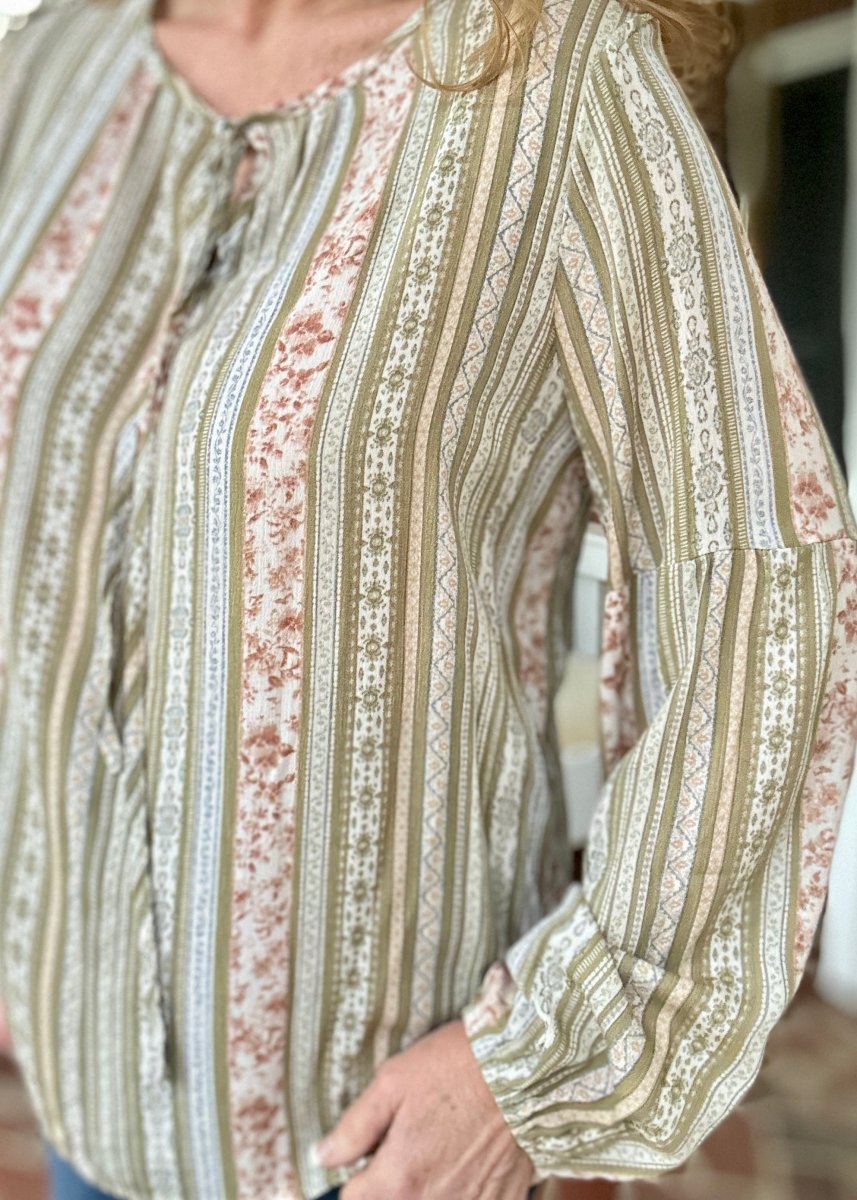 Memorable Moment Long Sleeve Top - Sage - Shirts & Tops - Jimberly's Boutique - Olive Branch - Mississippi