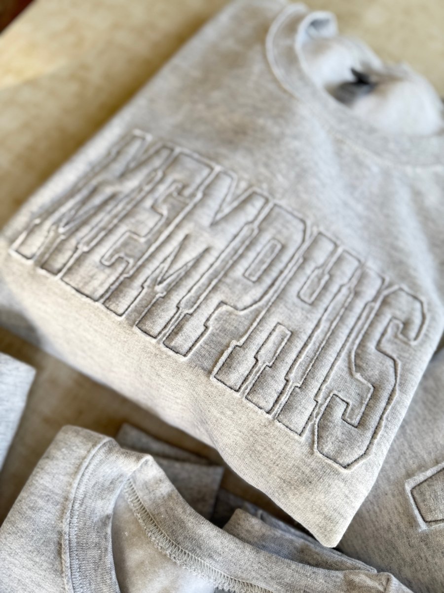 MEMPHIS Tone on Tone Applique' Sweatshirt - Jimberly's Boutique - Olive Branch - Mississippi