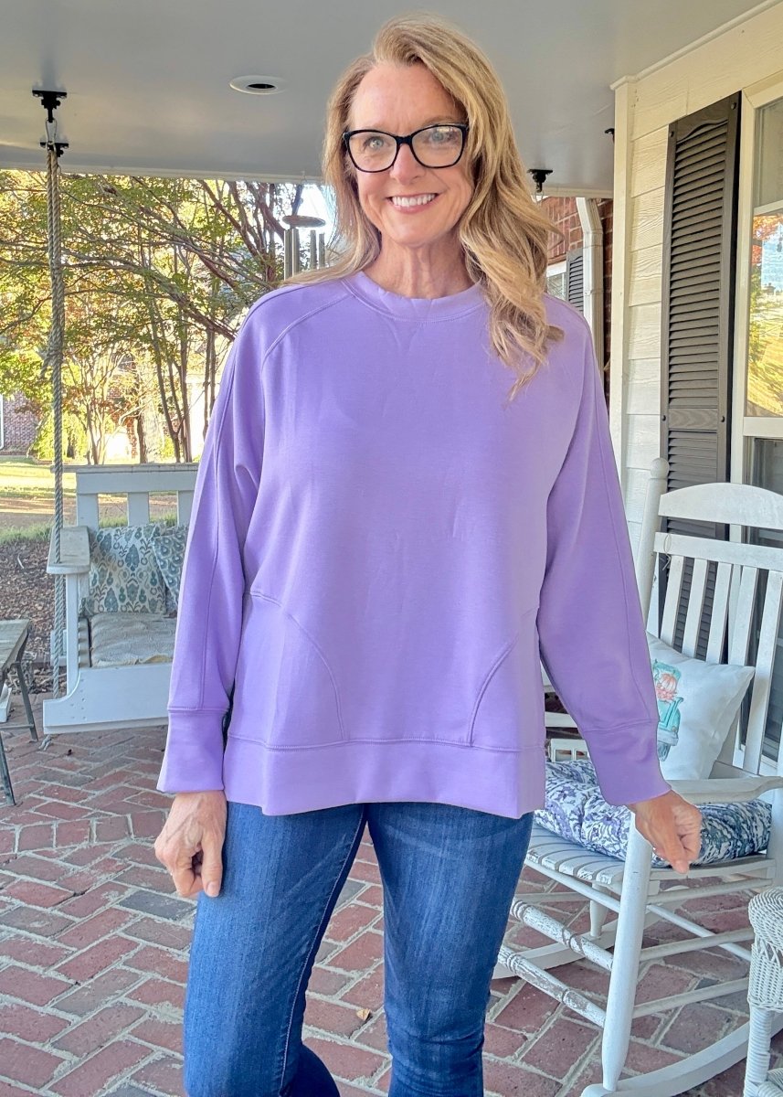 Millie Scuba Pullover - Lavender - pullover - Jimberly's Boutique - Olive Branch - Mississippi