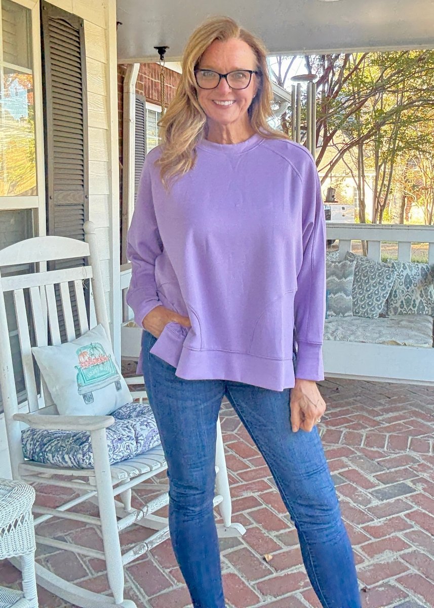 Millie Scuba Pullover - Lavender - pullover - Jimberly's Boutique - Olive Branch - Mississippi