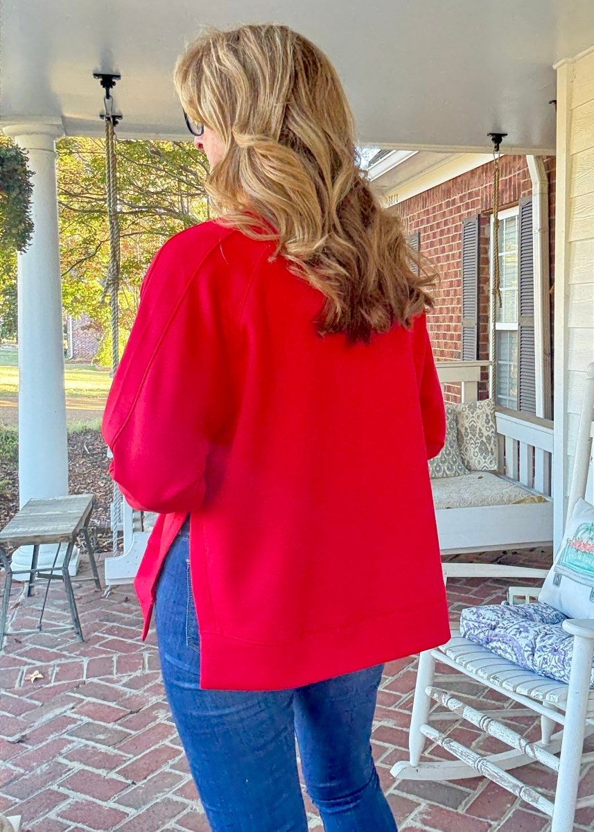 Millie Scuba Pullover - Ruby - pullover - Jimberly's Boutique - Olive Branch - Mississippi