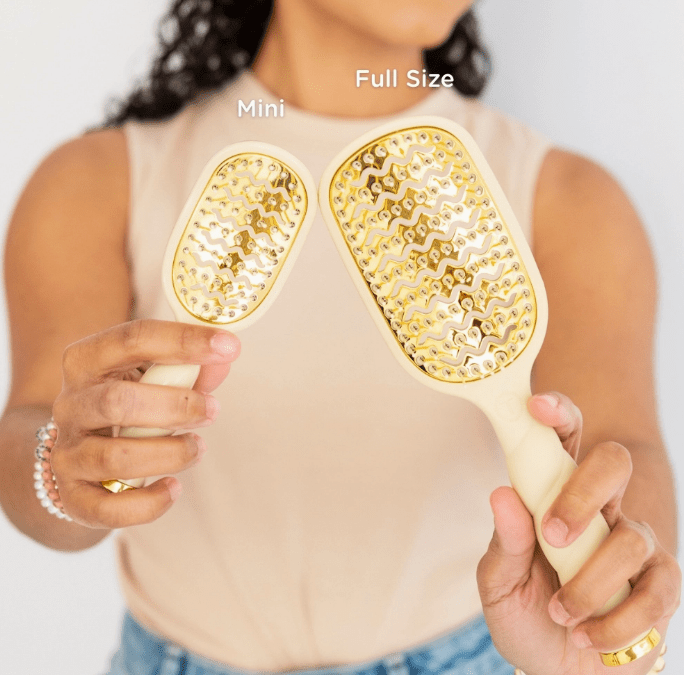 Mini Vented Brush – Tan | TELETIES - Teleties Hair Brush - Jimberly's Boutique - Olive Branch - Mississippi