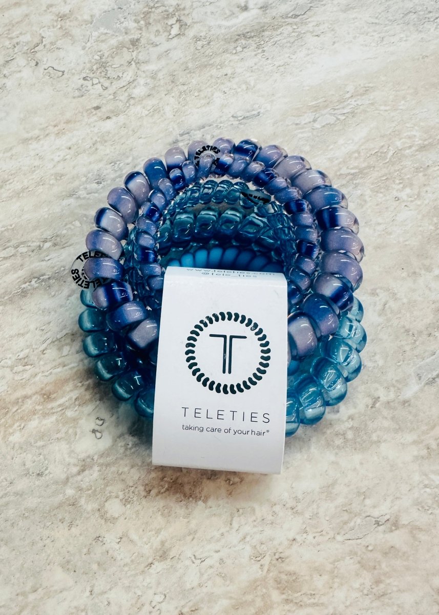 Mix Pack Teleties Hair Ties - Blue Lagoon - Teleties Hair Ties - Jimberly's Boutique - Olive Branch - Mississippi