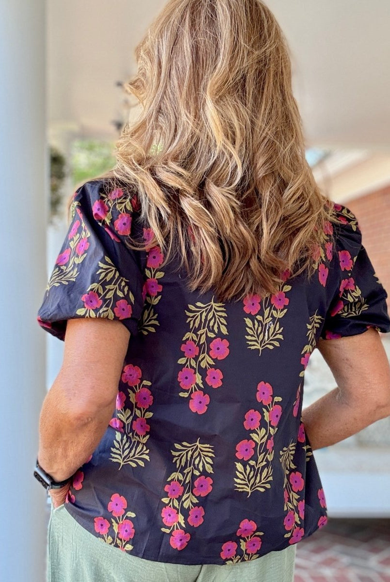 Moonlit Blooms Top | Entro - Entro Top - Jimberly's Boutique - Olive Branch - Mississippi