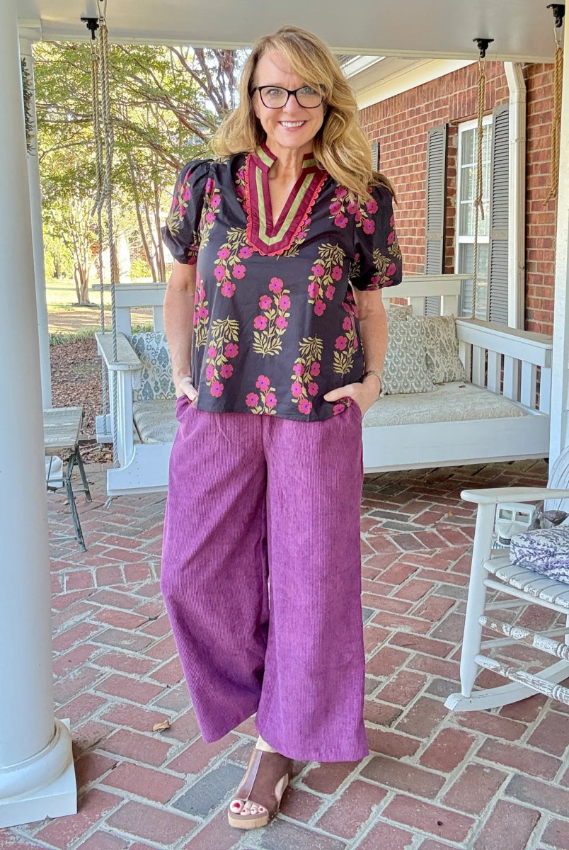 Moonlit Blooms Top | Entro - Entro Top - Jimberly's Boutique - Olive Branch - Mississippi