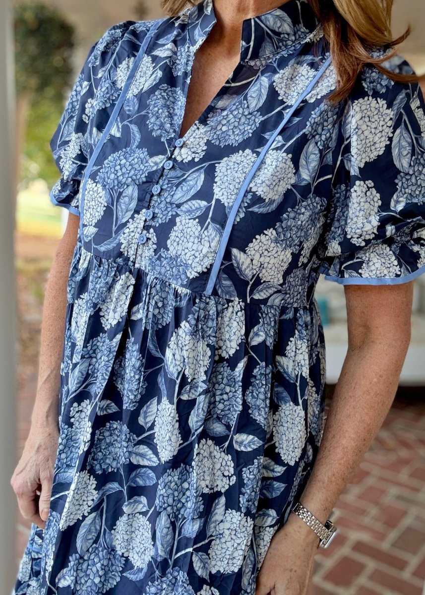 Navy Bloom Dress | Entro - entro dress - Jimberly's Boutique - Olive Branch - Mississippi