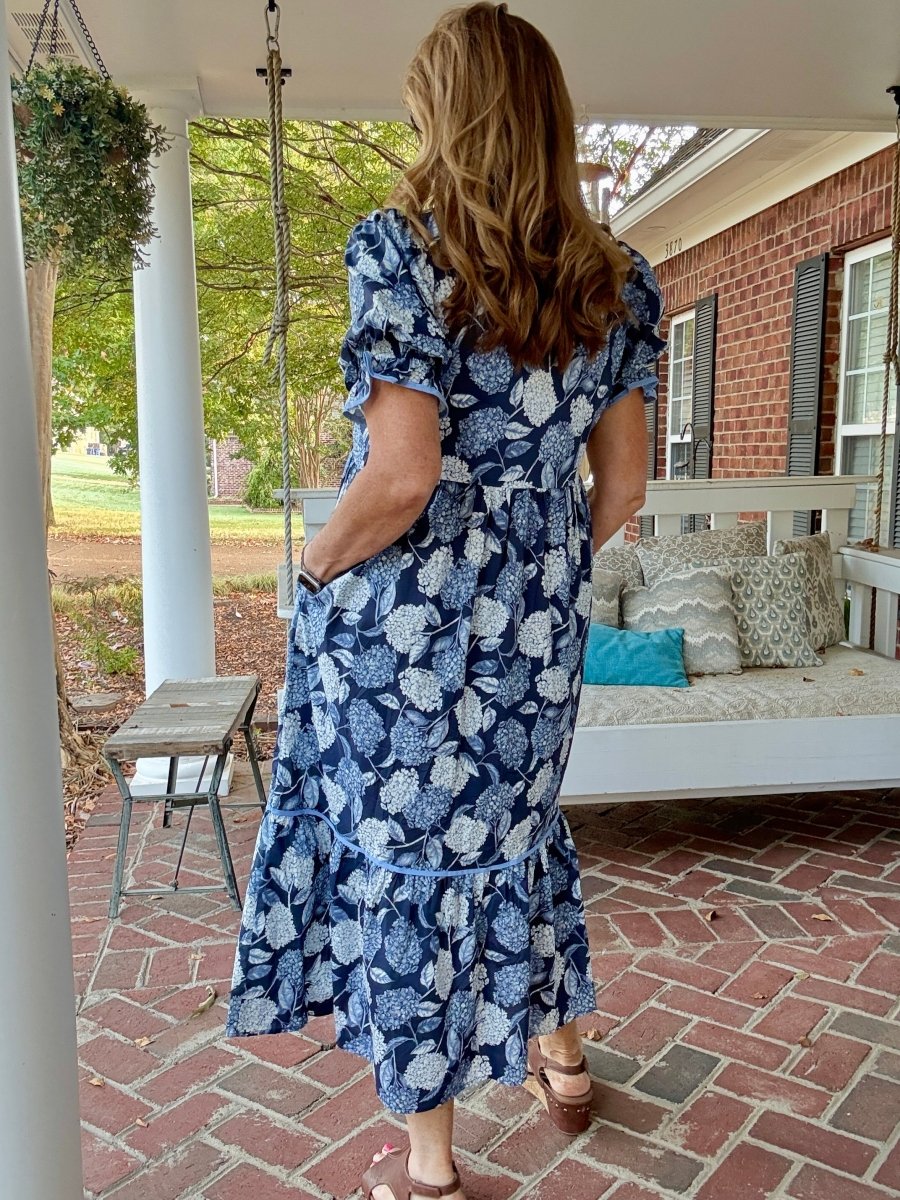 Navy Bloom Dress | Entro - entro dress - Jimberly's Boutique - Olive Branch - Mississippi