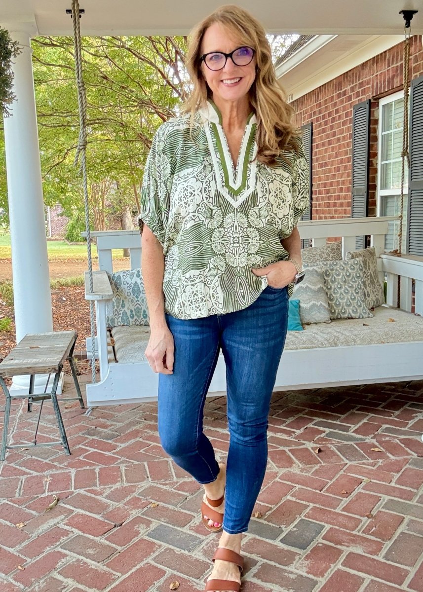 Olive Dreams Top | Entro (S - 2X) - Entro Top - Jimberly's Boutique - Olive Branch - Mississippi