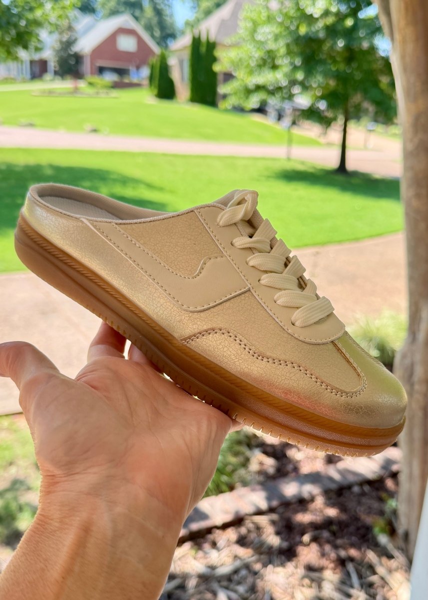 Outwoods Giana Mule Sneakers - Gold - Pierre Dumas Sneakers - Jimberly's Boutique - Olive Branch - Mississippi