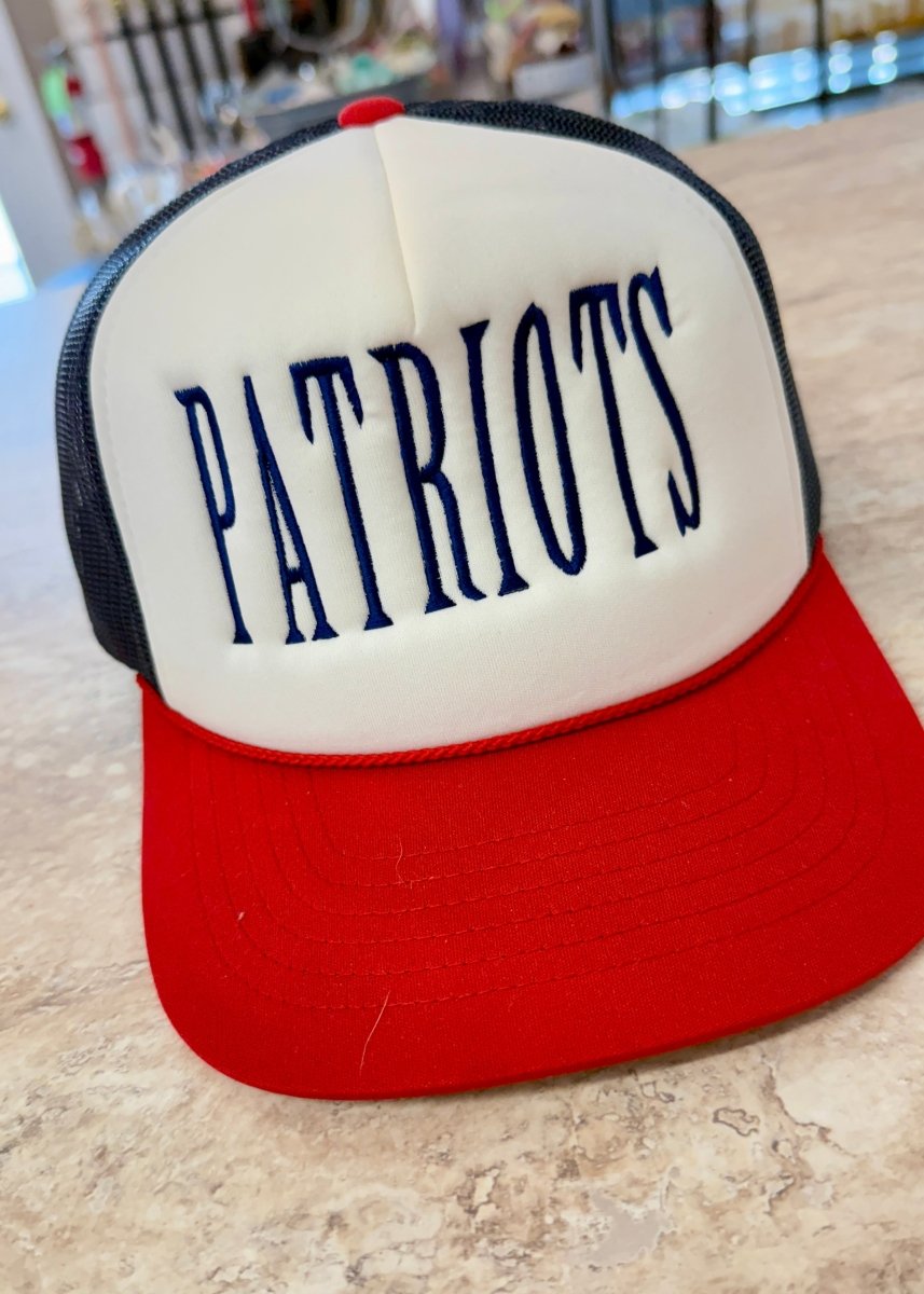 PATRIOTS Trucker Cap/Hat - Navy/Red/White - Trucker Cap - Jimberly's Boutique - Olive Branch - Mississippi