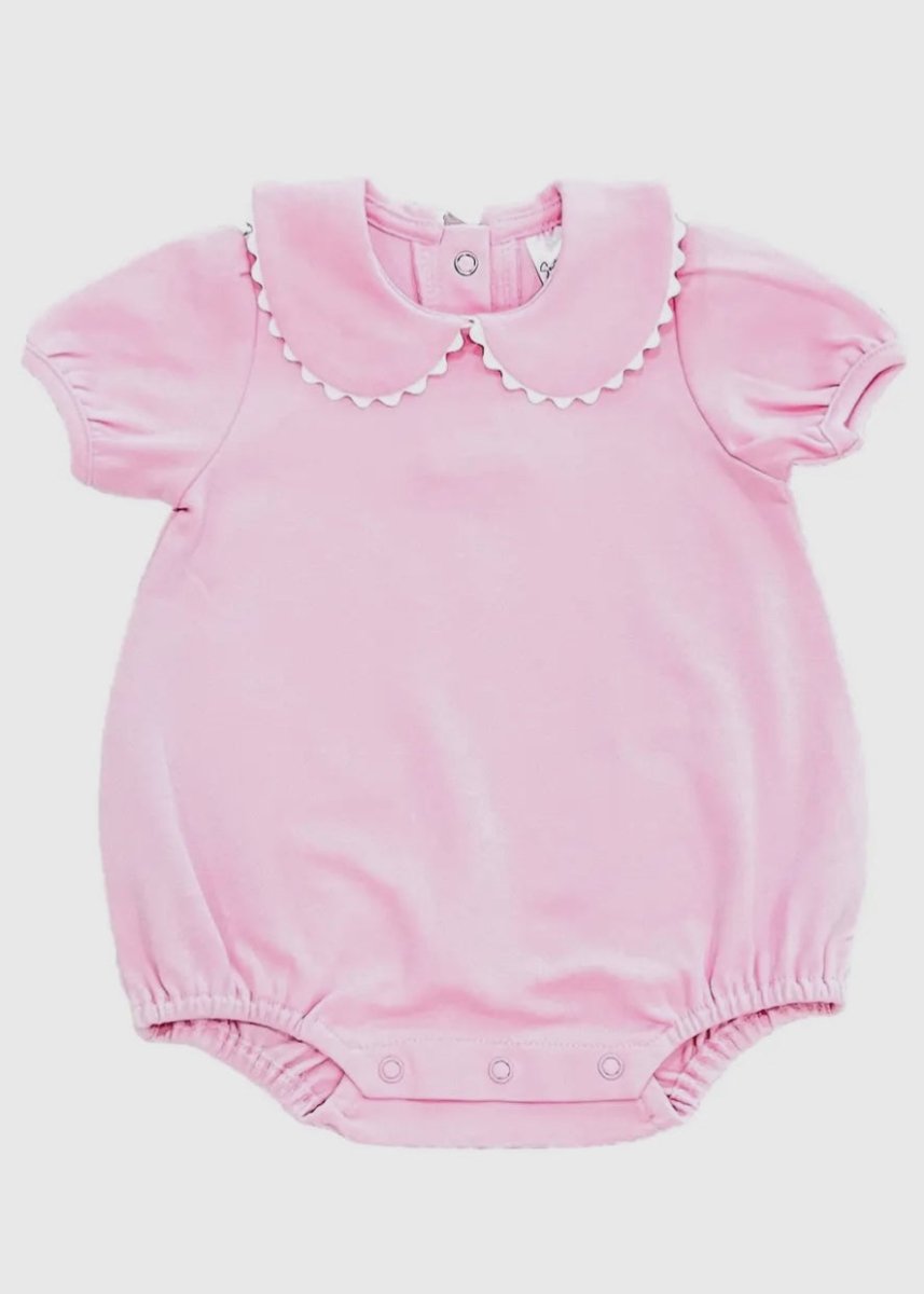 Pink Scalloped Collar Bubble | Southern Proper - baby bubble - Jimberly's Boutique - Olive Branch - Mississippi