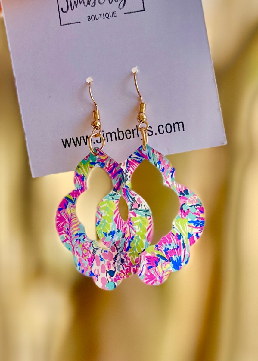 Pink/Purple Boho Dangle Earrings - Earrings - Jimberly's Boutique - Olive Branch - Mississippi