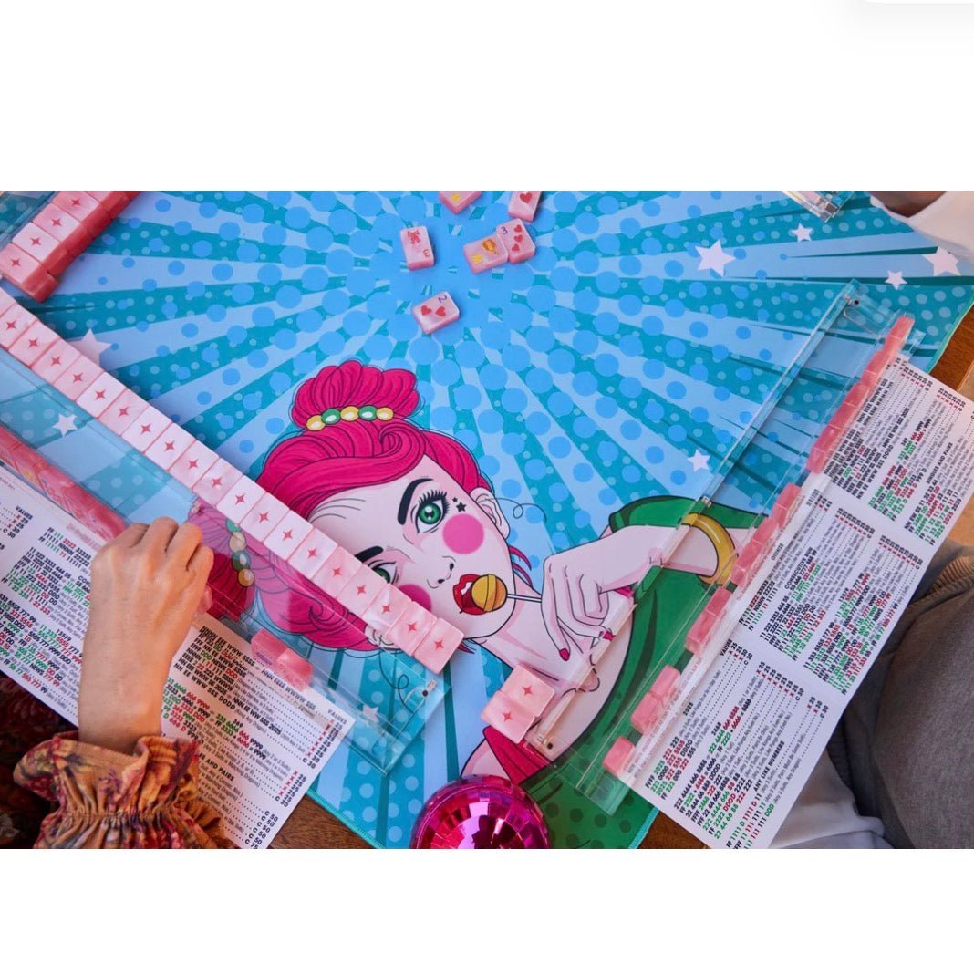 Pop Diva Cotton Candy Pink Pearl Mahjong Tiles | Bespoke - Mahjong Tiles -Jimberly's Boutique-Olive Branch-Mississippi