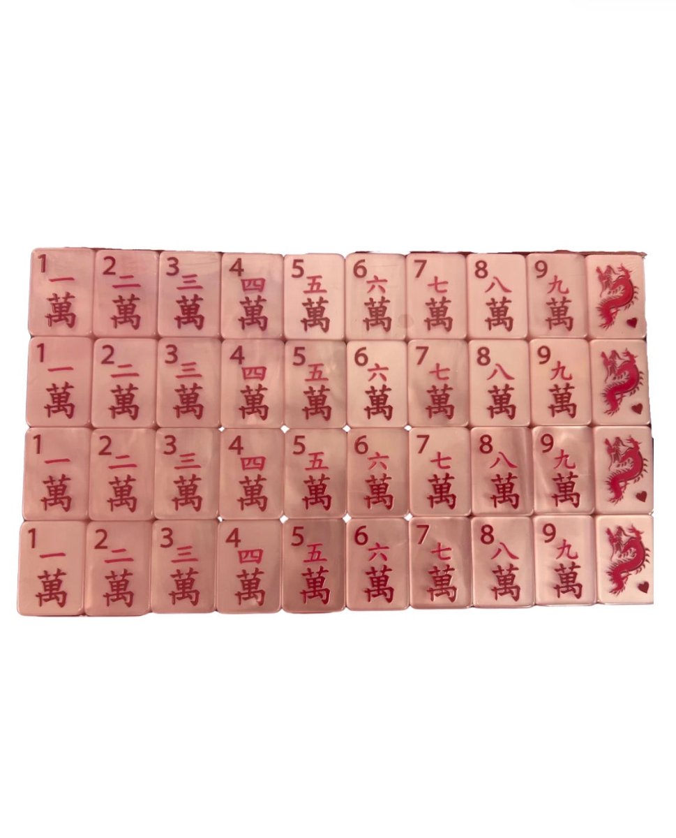 Pop Diva Cotton Candy Pink Pearl Mahjong Tiles | Bespoke - Mahjong Tiles -Jimberly's Boutique-Olive Branch-Mississippi