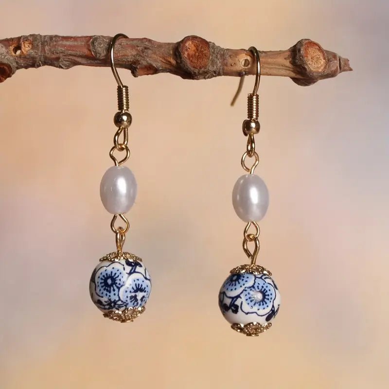 Porcelain Ceramic Drop Earrings - Jimberly's Boutique - Olive Branch - Mississippi