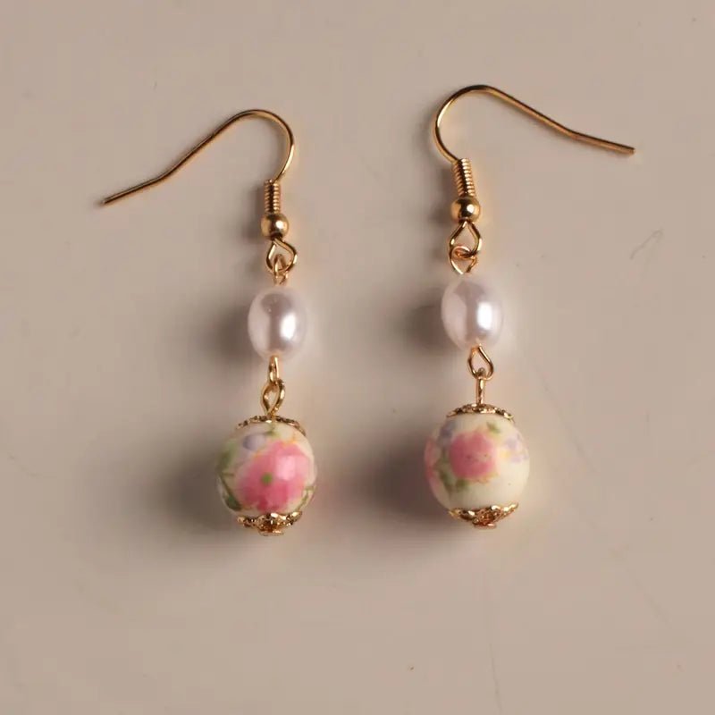 Porcelain Ceramic Drop Earrings - Jimberly's Boutique - Olive Branch - Mississippi