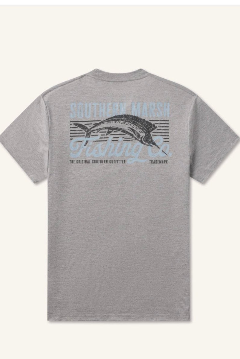 Pro Heathered Tee | Fishing Co | Southern Marsh - Southern Marsh Graphic Tee - Jimberly's Boutique - Olive Branch - Mississippi